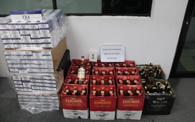 OPERASI-OPERASI BALAI POLIS TEMBURONG MERAMPAS BARANG-BARANG DITEGAH