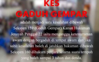 GADUH DI TEMPAT AWAM