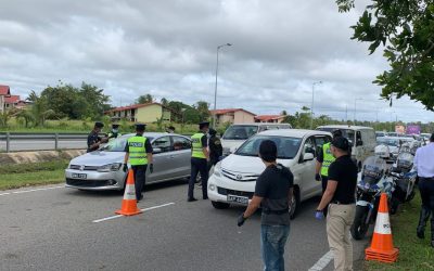 DAERAH POLIS BELAIT KENDALI SEKATAN JALANRAYA