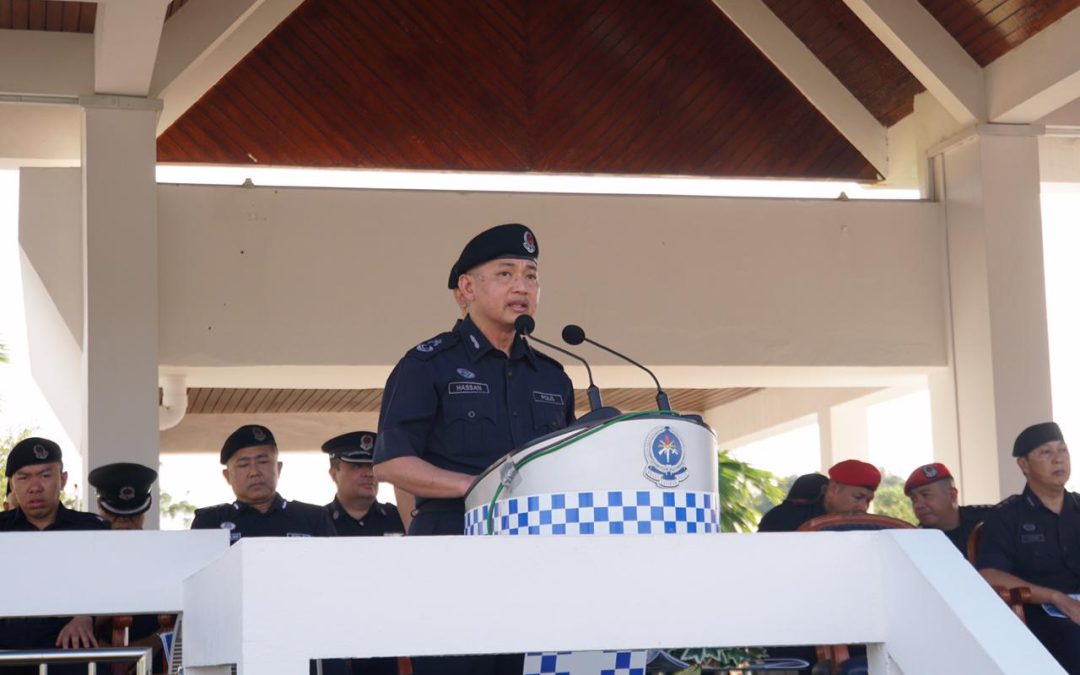 UPACARA PERBARISAN TAMAT LATIHAN BAGI REKRUT POLIS TAMBAHAN SKUAD 1/2021