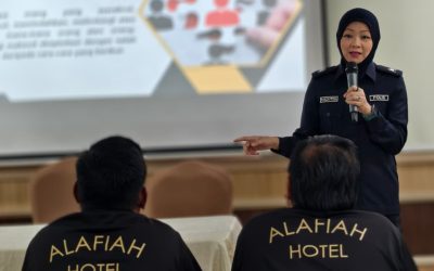 TAKLIMAT JENAYAH PEMERDAGANGAN ORANG (TRAFFICKING IN PERSONS) KEPADA PETUGAS BARISAN HADAPAN DI AL AFIAH HOTEL, KIULAP