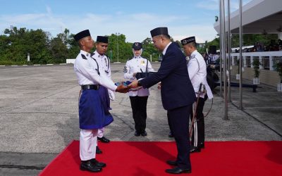 UPACARA PERBARISAN TAMAT LATIHAN BAGI PELATIH REKRUT POLIS KONSTABEL LELAKI SKUAD 1 TAHUN 2021