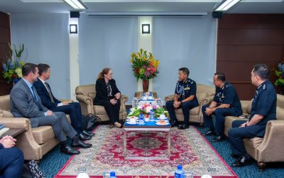 PPDB TERIMA KUNJUNGAN HORMAT DELEGASI AUSTRALIAN FEDERAL POLICE (AFP)