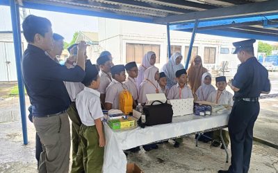 LAWATAN SAMBIL BELAJAR MURID SEKOLAH RENDAH BENUTAN KE BALAI POLIS TUTONG