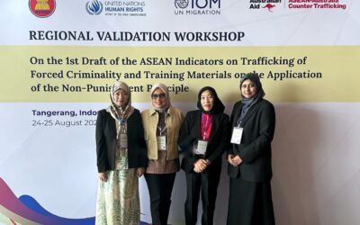 REGIONAL VALIDATION WORKSHOP ON THE FIRST DRAFT OF THE ASEAN INDICATORS ON TRAFFICKING IN PERSONS FOR FORCED CRIMINALITY AND TRAINING MATERIALS ON THE APPLICATION OF THE NON-PUNISHMENT PRINCIPLE, 24-25 OGOS 2026